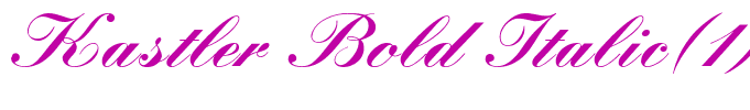 Kastler Bold Italic(1)